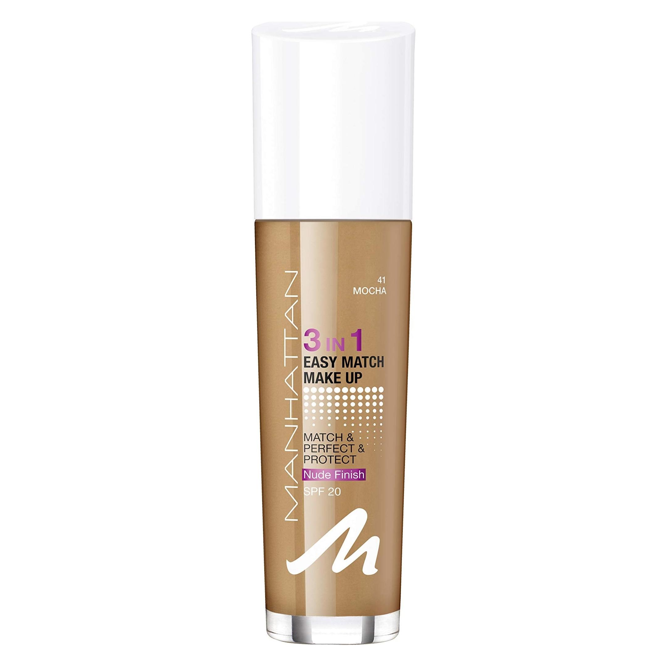 Manhattan Cosmetics Gesicht 3 in1 Easy Match Make up Nr. 41 Mocha / 30 ml (Mokka) (47020333)