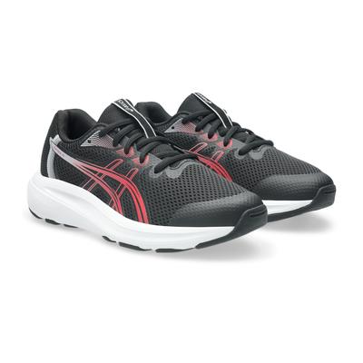 Laufschuh ASICS "GEL-CONTEND 10 GS", Kinder, Gr. 39, schwarz (schwarz, speed rot), Synthetik, Schuhe Laufschuh, für Kinder & Jugendliche