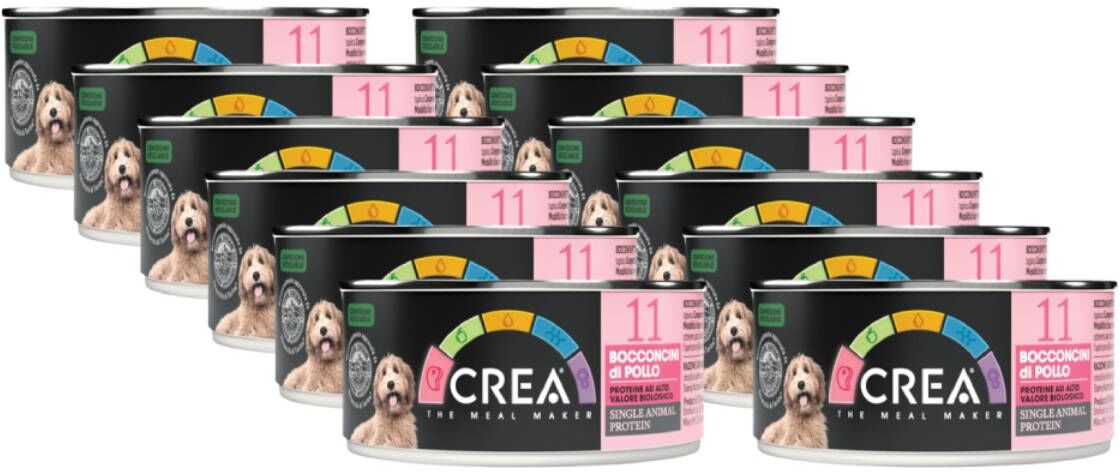 Crea Dog Lattina Petto di Pollo KIT RISPARMIO 12X90G