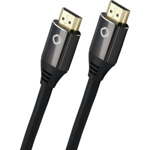 Oehlbach HDMI-Kabel Black Magic MKII, HDMI 2.1, vergoldet, 8K UHD bei 60 Hz, 48 Gbit/s High Speed, HDMI auf HDMI, 0,75m
