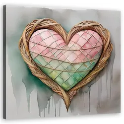 WANDBILD herz liebe shabby chic