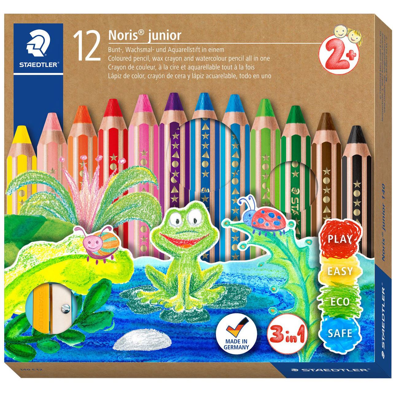 STAEDTLER Hexagonal-Buntstift buddy,12er Kartonetui +Spitzer