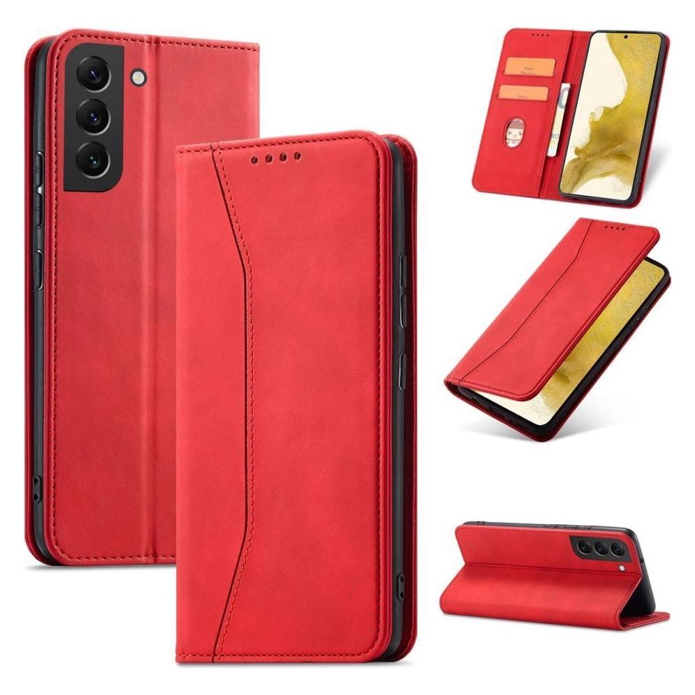 Hurtel Magnet Fancy Case für Samsung Galaxy S23+ Flip Cover Wallet Stand rot (Samsung Galaxy S23+) (1404978613)
