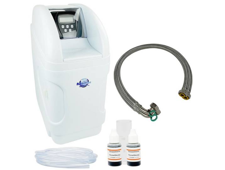 Aquintos Wasseraufbereitung Wasserhahn-Wasserfilter MKC24 TOP-Line Wasserenthärtungsanlage (Set2), Lernfähige Mikroprozessor-Steuerung