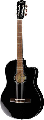 Fender CN-140SCE Thinline Black Schwarz Hochglanz