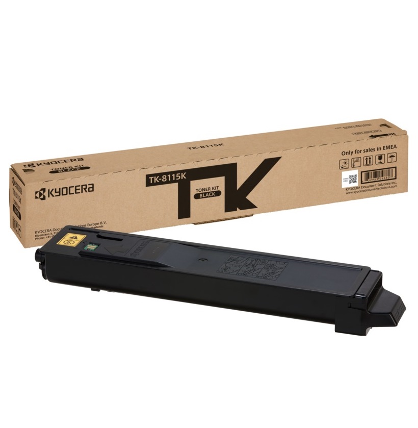 Kyocera TK 8115K Schwarz Original Tonerpatrone für ECOSYS M8124cidn M8124cidn/KL3 M8130cidn M8130cidn/KL3 (1T02P30NL0)