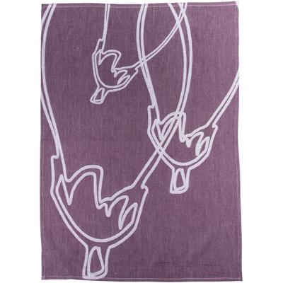 Geschirrtuch STUCO "Caponata", lila (dunkellila, flieder), B:50cm L:70cm, 100% Baumwolle, Geschirrtücher, Geschirrtuch, Jacquardgewebe