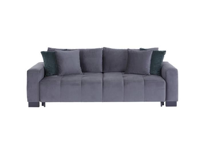 Mid.you Schlafsofa, Dunkelgrau, Kunststoff, Birke, Buche, Hartholz, Füllung: Faserbällchen, Polyurethan (PUR),Faserbällchen, Polyurethan (PUR),Faserbällchen, Polyurethan (Pur), 238x88x119 cm, Made in EU, Liegefunktion, Wohnzimmer, Sofas & Couches, Schlafsofas, Schlafsofas mit Bettkasten