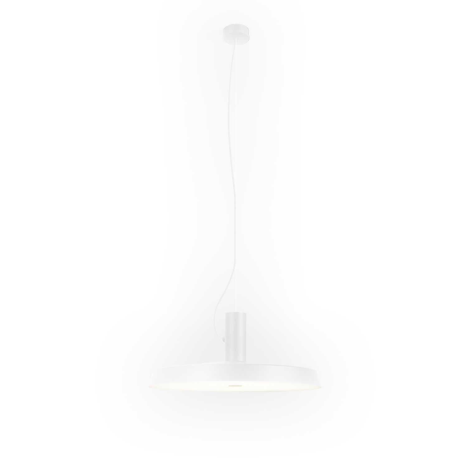 Wever & Ducré LED-Pendelleuchte ROOMOR OFFICE CABLE SUSP 1.0 OPAL - 4000K W weiß 4000K 168185W7 5404037309528
