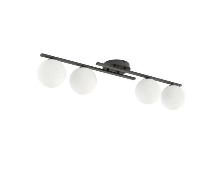 Deckenleuchte Kairo, Schwarz, Metall, Glas, 29x19x84 cm, RoHS, CE, Lampen & Leuchten, Innenbeleuchtung, Deckenleuchten, Deckenleuchten