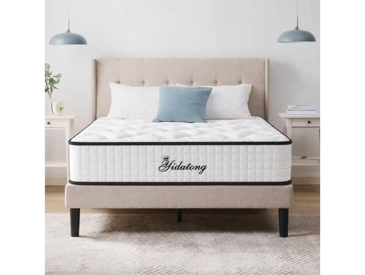 Matelas 90x200 cm - Hybride 30 cm - Mousse Mémoire - Ressorts Ensachés - Housse Respirante - Sommeil Frais