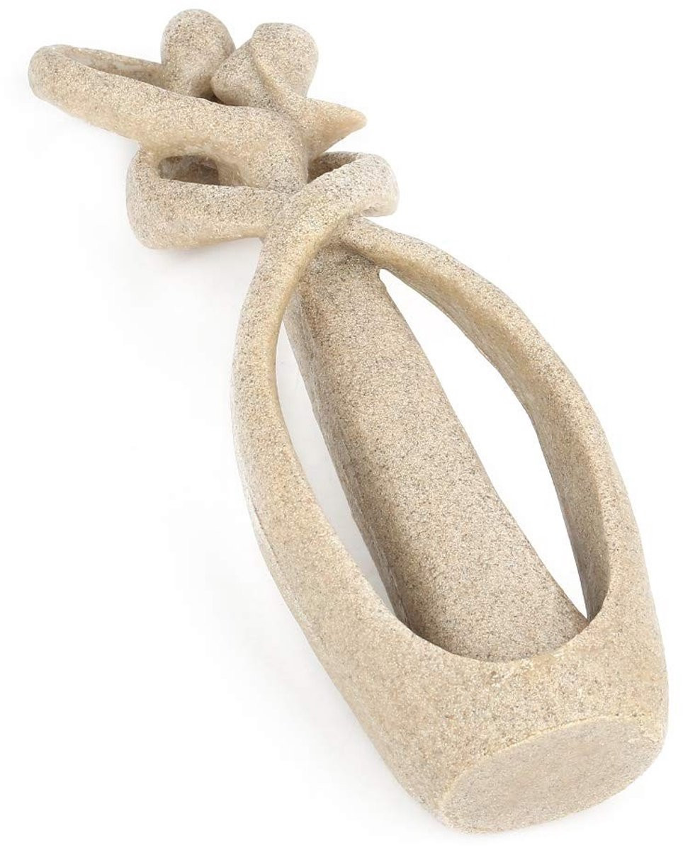 Dailygoody Handgemaakte Zandstenen Sculptuur Kiss Lovers Couple Statue - Beige