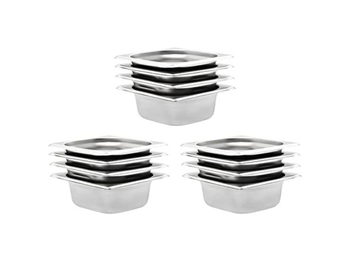 vidaXL Gastronormbakken 12 st GN 1/6 65 mm roestvrij staal