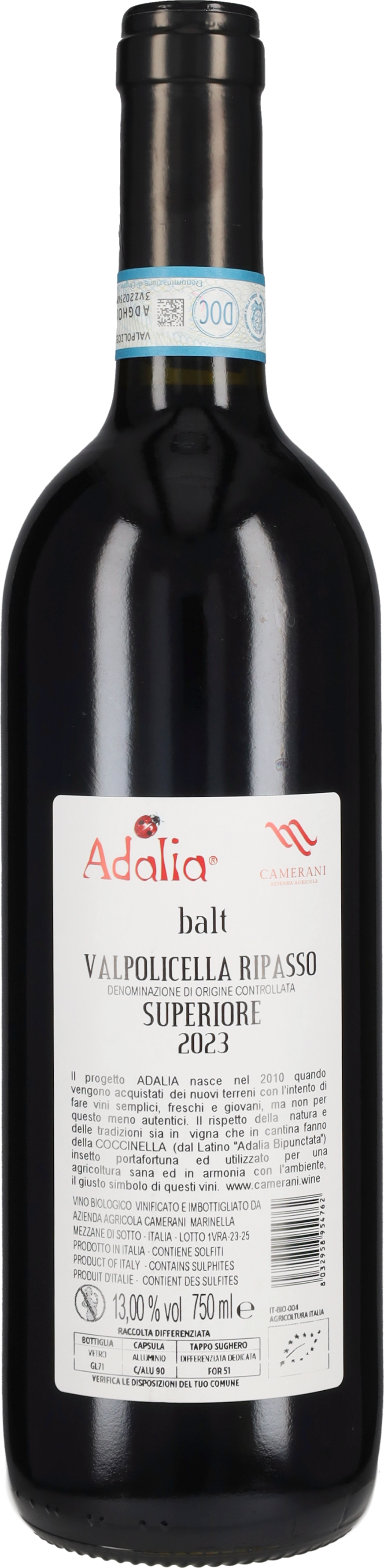 Valpolicella Ripasso 'Balt' Adalia - Camerani 2023