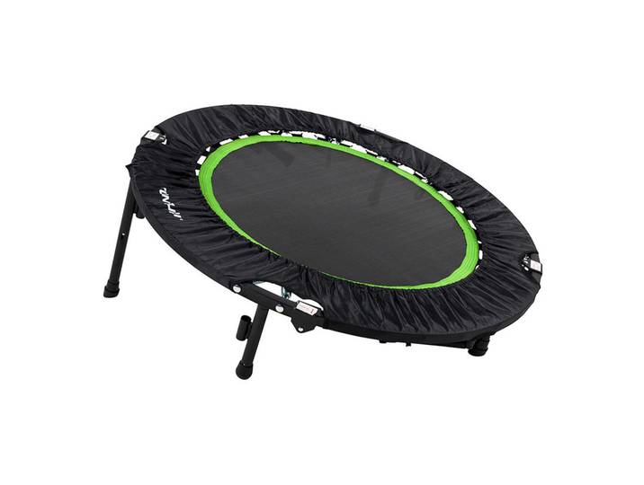Trampolin, Grün, Schwarz, Kunststoff, Metall, 110 cm, Freizeit & Co, Gartenspielzeug, Hüpfburgen & Trampoline
