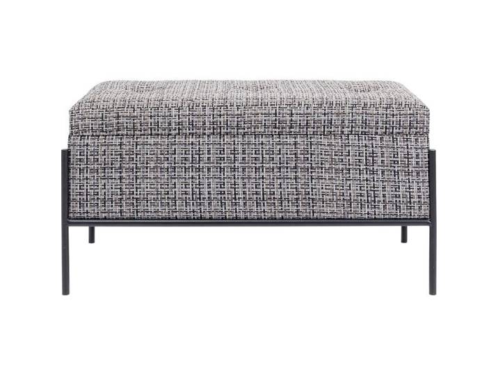 Banc-coffre Iceland blanc et noir 80x40cm Kare Design