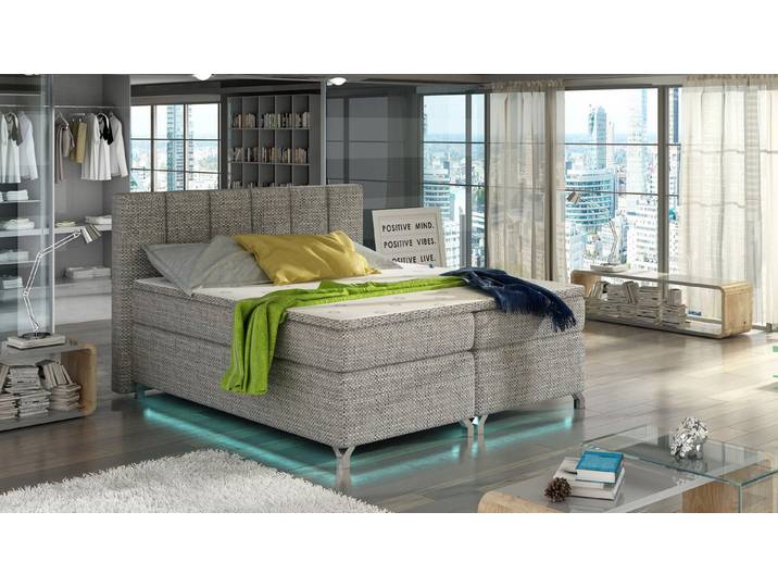 JVmoebel Boxspringbett Boxspringbett mit Stauraum und Komfort-Topper in Schwarz (1-St)