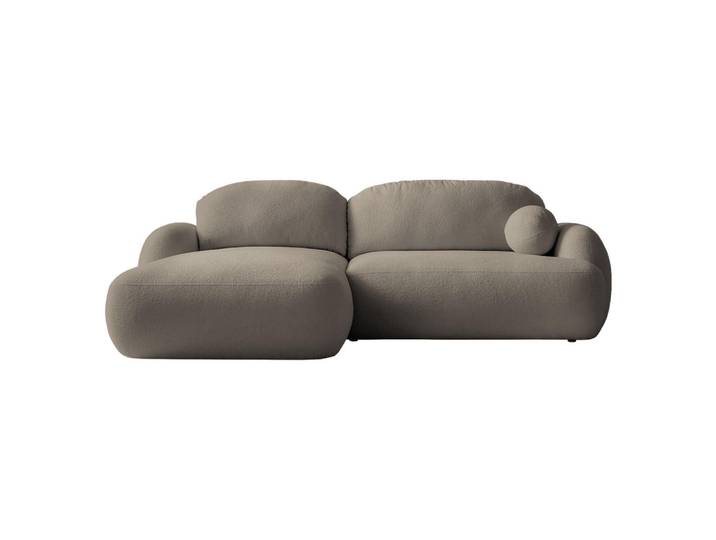 Mirjan24 Ecksofa Mayo, Seite: Links, Hellbraun, Kunststoff, Füllung: Silikon, Ottomane links, L-Form,L-Form, 275x175 cm, Wohnzimmer, Sofas & Couches, Wohnlandschaften, Ecksofas