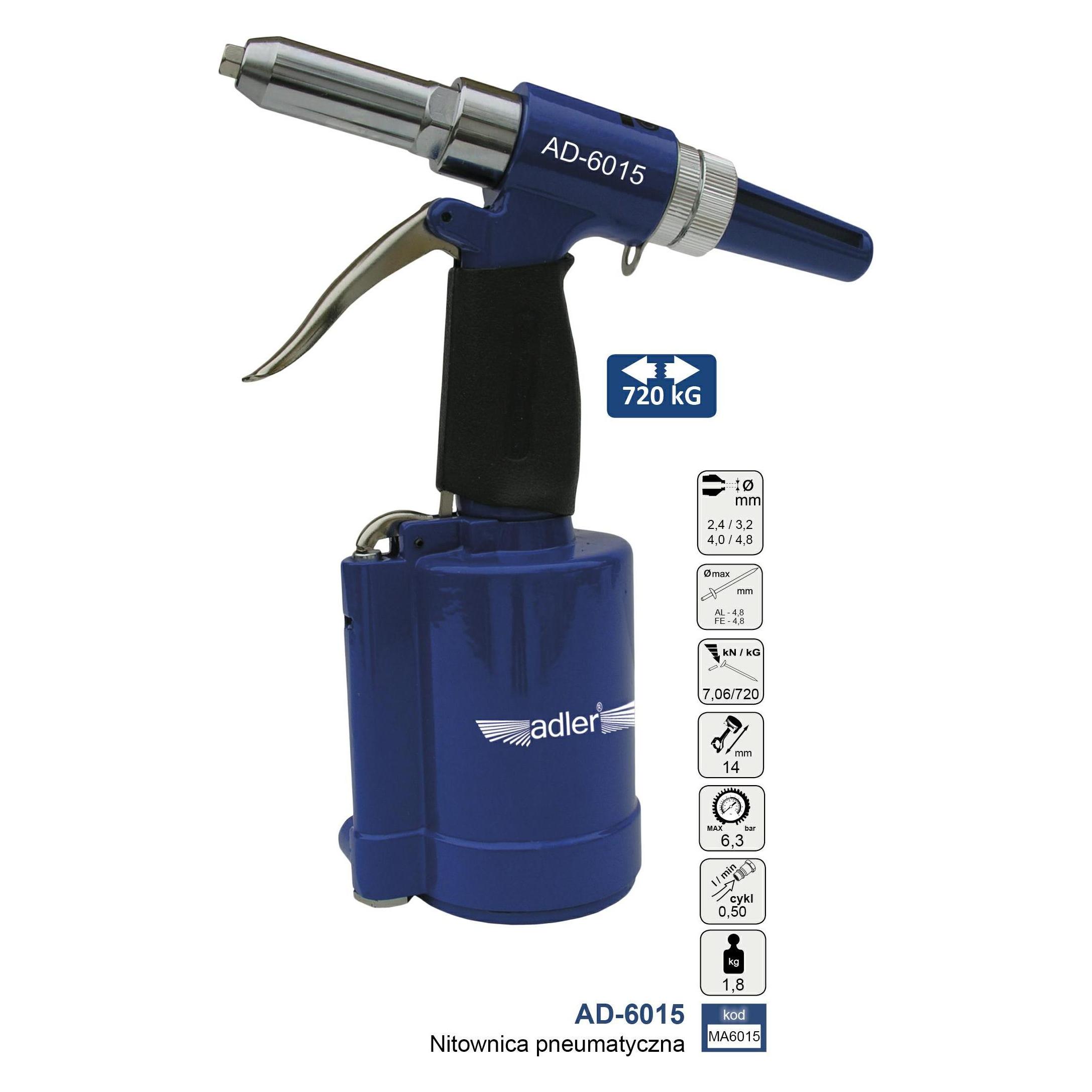 Adler NITOWNICA PNEUMATYCZNA AD-6015 (Nagelpistole) (MAR6015)