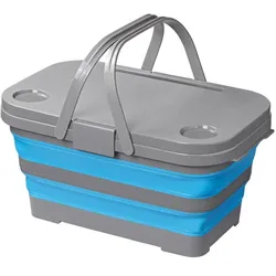 Picknickkorb mit Deckel ProPlus 370315, faltbarer Korb mit Tischfunktion, 20 l