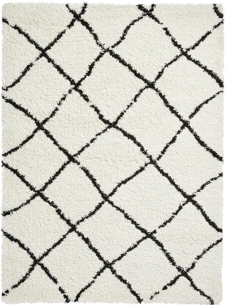 Natur Pur Tahara area rug Machine Woven Rectangle White White;Black Rectangle 160 x 220cm