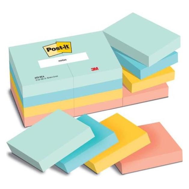 Post-it Beachside (38 x 38 mm) (653-12-BEA)