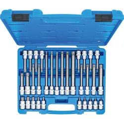 BGS Bit-Einsatz-Satz Antrieb Innenvierkant 12,5 mm (1/2") TP-Profil (für Torx Plus) TP20 - TP70 32tlg. - 5190