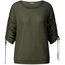 Rundhals-Pullover BASLER grün, 38