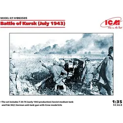 ICM Battle of Kursk(July 1943)(T-34-76(early 1943),Pak 36(r )with Crew(4 figures))