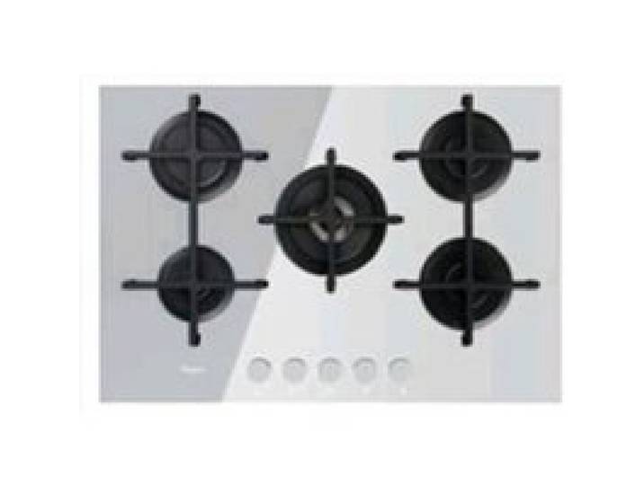 Whirlpool GOA 7523-WH Intégré Cuisinière à gaz Verre Blanc Fonte Rotatif