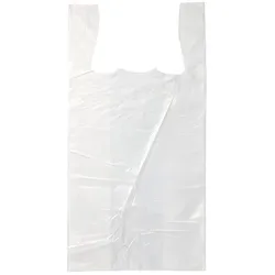 200 Hemdchen-Tragetaschen, HDPE 60 cm x 30 cm x 18 cm weiss