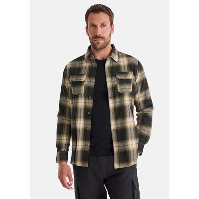 Flanellhemd HERO BY JOHN MEDOOX "HARRY Karohemd", Herren, Gr. M, US-Größen, grün (grün check), Flanell, 100% Baumwolle, regular fit, Hemden, Regular Fit Casual Funktionsmaterial für Herren
