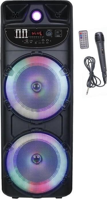 INOVALLEY MS02-XXL-N Bluetooth-luidspreker met 1000W vermogen, verlichting en karaoke-functie
