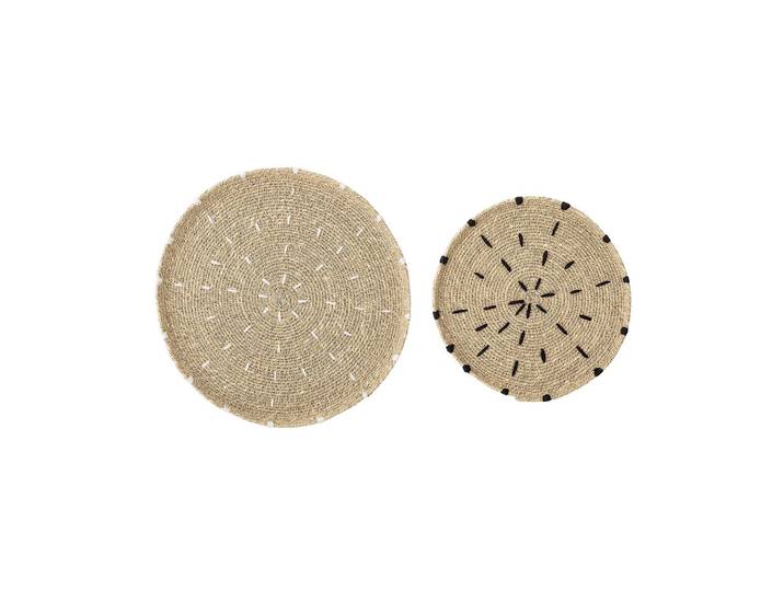 Set de 2 assiettes déco Domblans naturelles