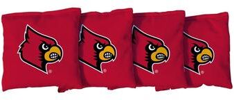 Skip's Garage Louisville Cardinals Red Cornhole Bags