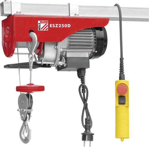 Holzmann Maschinen ESZ250D_230V Elektrischer Seilhebezug Tragfähigkeit (mit Umlenkrolle) 250kg Tragfähigkeit (ohne Umlenkrolle)