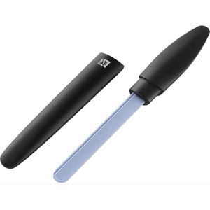 Zwilling Nagelfeile Premium schwarz, aus Keramik, doppelsetig grob & fein, abgerundet, Schutzkappe, Länge 17 cm