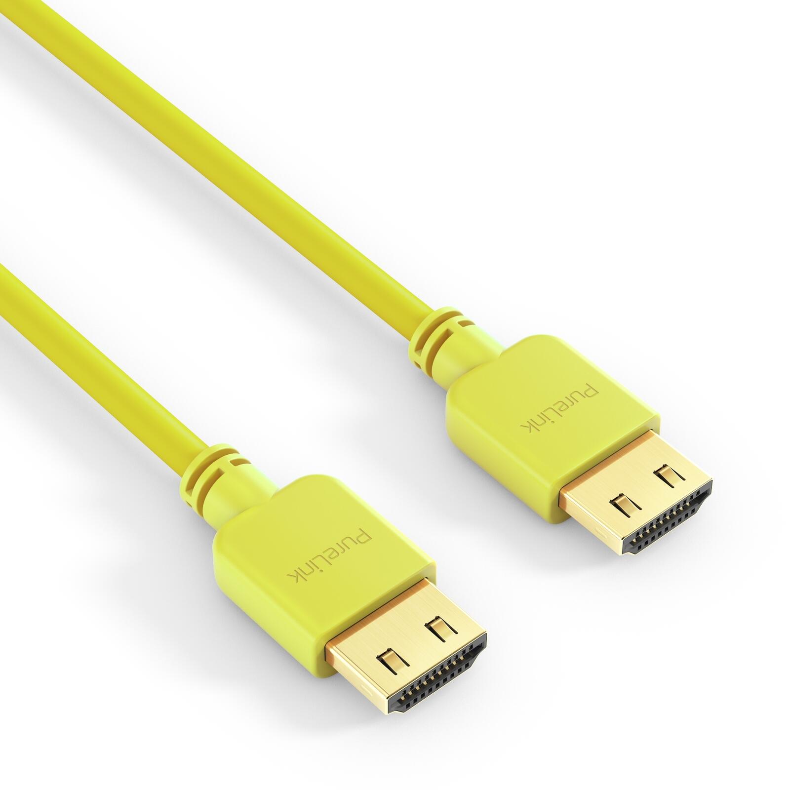 PureLink HDMI Kabel - PureInstall - Slim 0,50m - Gelb PI0504-005