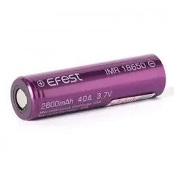 Efest Purple IMR 18650 2600mAh 3,6V - 3,7V Li-Ionen (FlatTop) ungeschützt