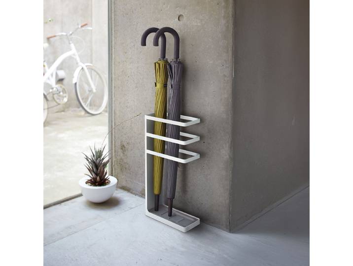 Porte-parapluie Layer Slim 23 x 45 x 11cm Blanc/Blanc