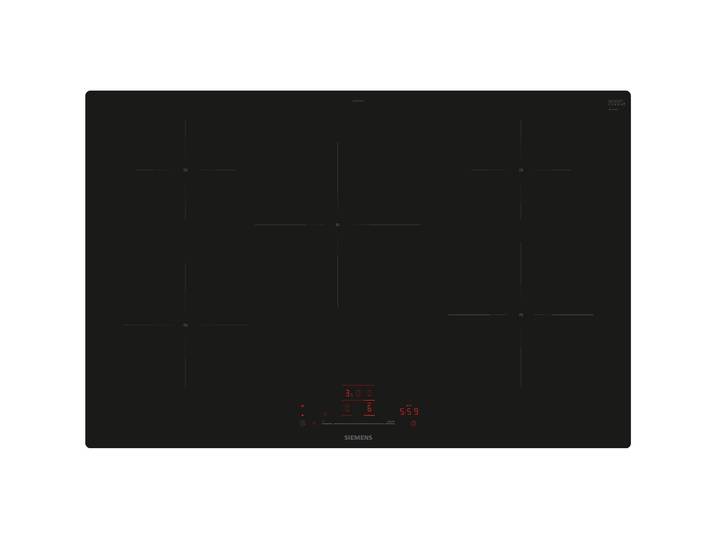 SIEMENS Induktions-Kochfeld EH801HVB1E , schwarz, B:79,2cm H:5,6cm T:51,2cm, Kochfelder, powerBoost für schnelles Aufheizen & Steuerung per touchSlider