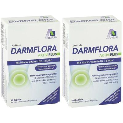 Darmflora Aktiv Plus 100 Mrd.Bakterien+7 Vitamine 2x 2x80 St Kapseln
