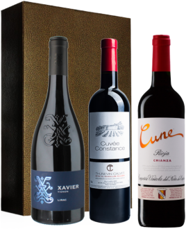 Vinatis Wein Geschenkset - Robert Parker 90/100 - Top-Preis Favoriten - 3 Fl. - 2.25L