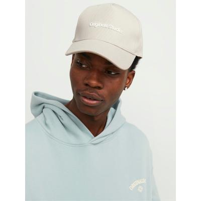 Baseball Cap JACK & JONES "JACVESTERBRO CAP NOOS", Herren, Gr. 1, weiß (moonbeam), Baumwolle, unifarben, Caps