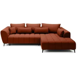 Ecksofa Garay Stoff Ziegel