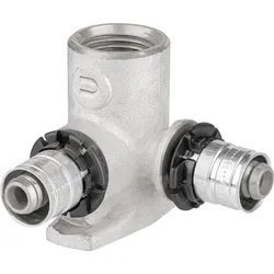 Uponor S-Press Doppel-Wandscheibe 90° lang Ø14mm-DN15 (1/2") FR-14
