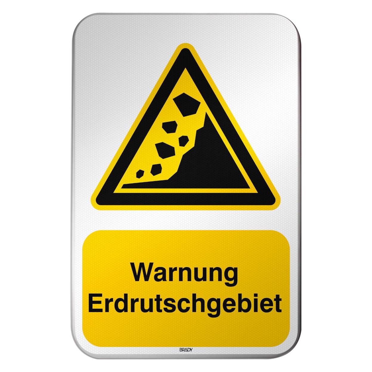 Brady ISO-Sicherheitsschild - Warnung Erdrutschgebiet (311477)