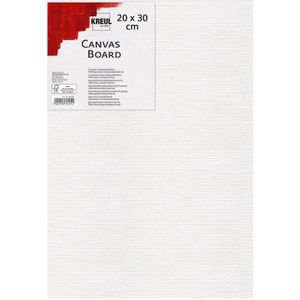Kreul Malkarton 602030 Canvas Board, 20 x 30 cm, weiß, 4-fach grundiert, 100% Baumwolle 380 g/m²