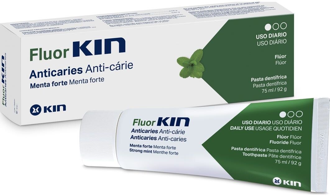 Kin Fluor- anticaries pasta dentífrica menta forte 75ml