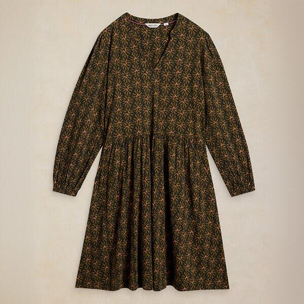 White Stuff Lola Jersey Dress Green Multi